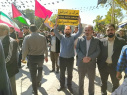 حضور رئیس و کارکنان دانشگاه جامع علمی کاربردی استان مرکزی در تجمع حمایت از مردم مظلوم فلسطین